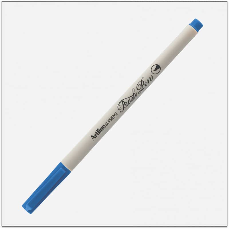 Bút lông đầu cọ Artline Supreme EPFS-F,Xanh lam