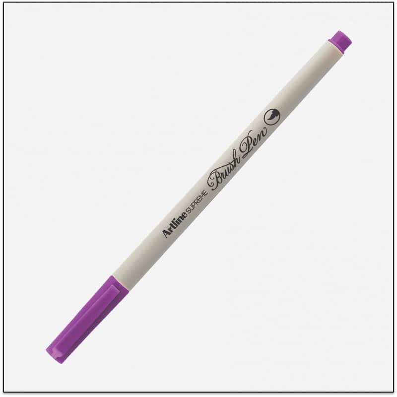 Bút lông đầu cọ Artline Supreme EPFS-F,Tím đậm