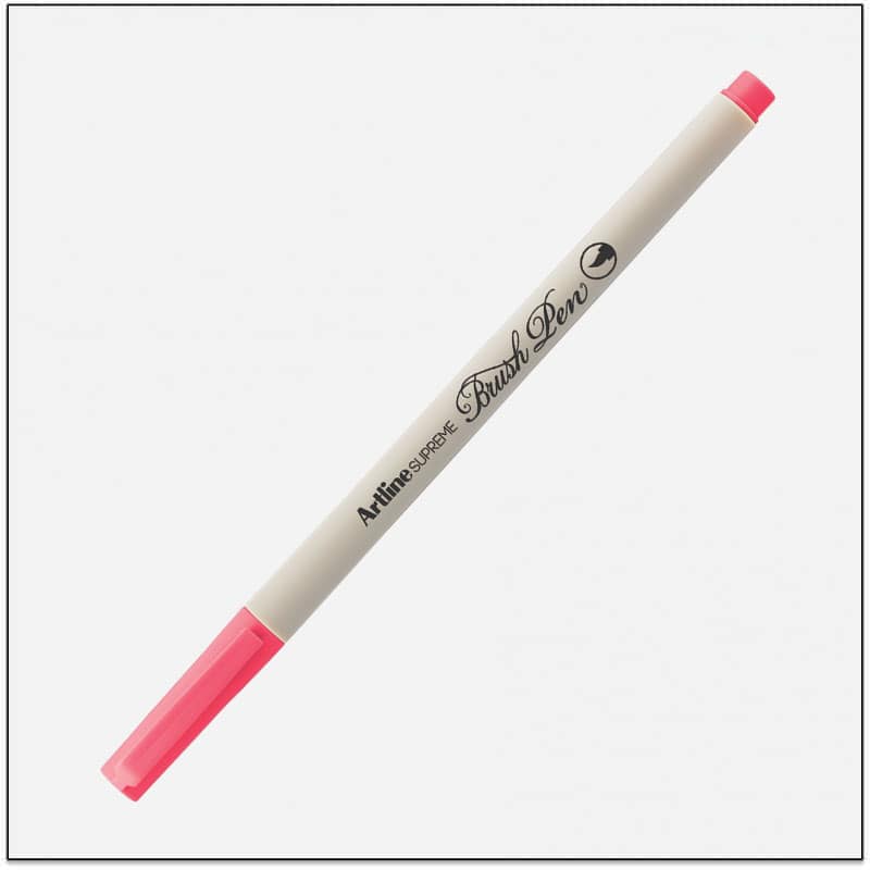 Bút lông đầu cọ Artline Supreme EPFS-F,Hồng sáng