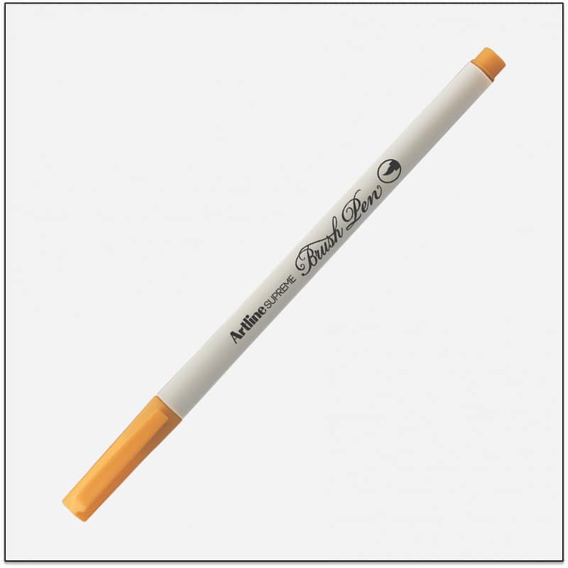 Bút lông đầu cọ Artline Supreme EPFS-F,Vàng tươi