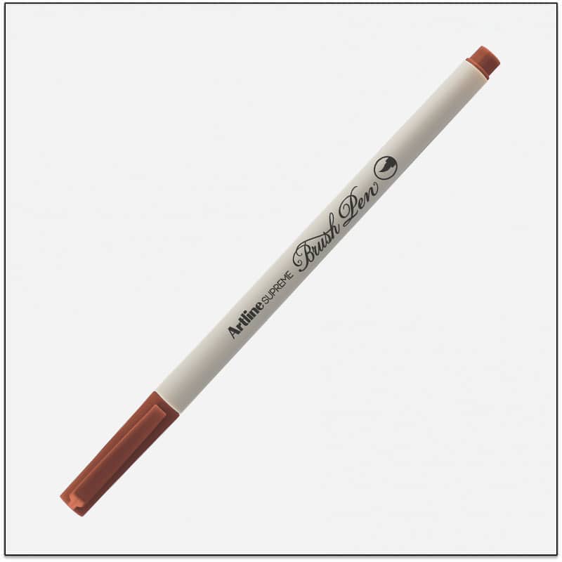 Bút lông đầu cọ Artline Supreme EPFS-F,Nâu