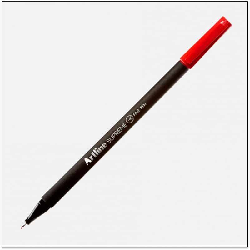 Bút lông kim Artline Supreme EPFS-200, Đỏ, 0.4mm