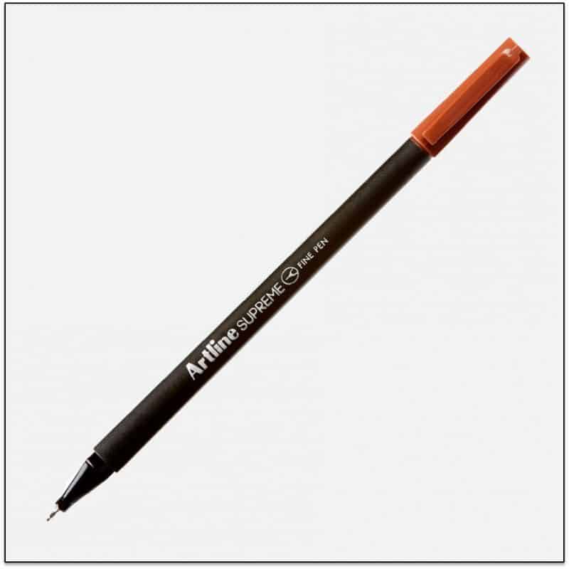 Bút lông kim Artline Supreme EPFS-200, Nâu, 0.4mm