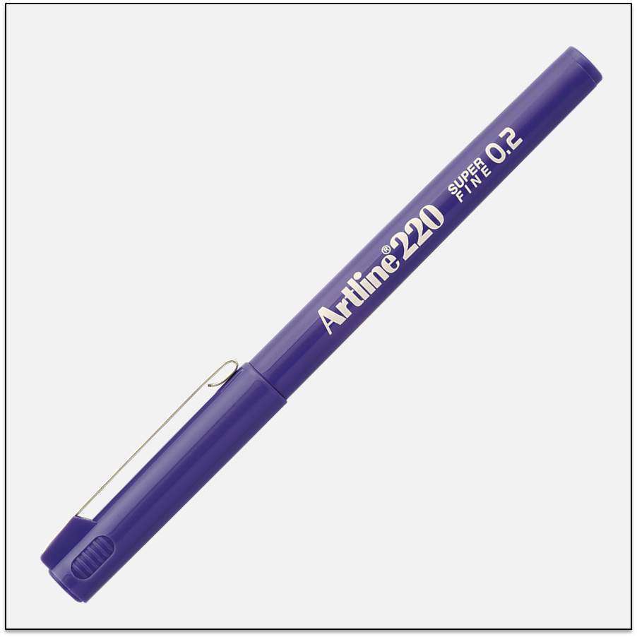 Bút lông kim Artline EK-220, Tím, 0.2mm