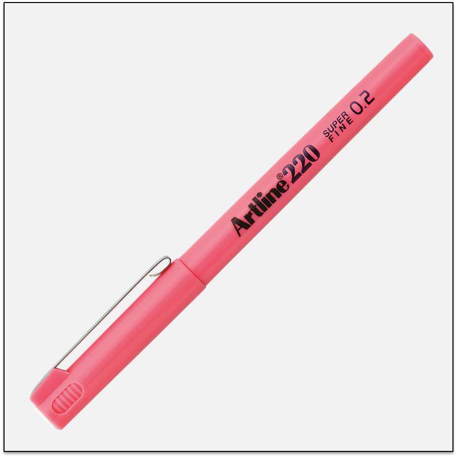 Bút lông kim Artline EK-220, Hồng, 0.2mm