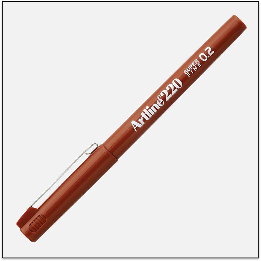 Bút lông kim Artline EK-220, Nâu, 0.2mm