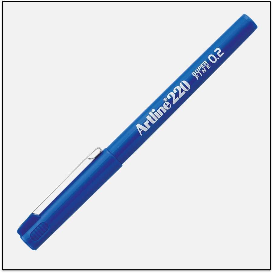 Bút lông kim Artline EK-220, Xanh, 0.2mm