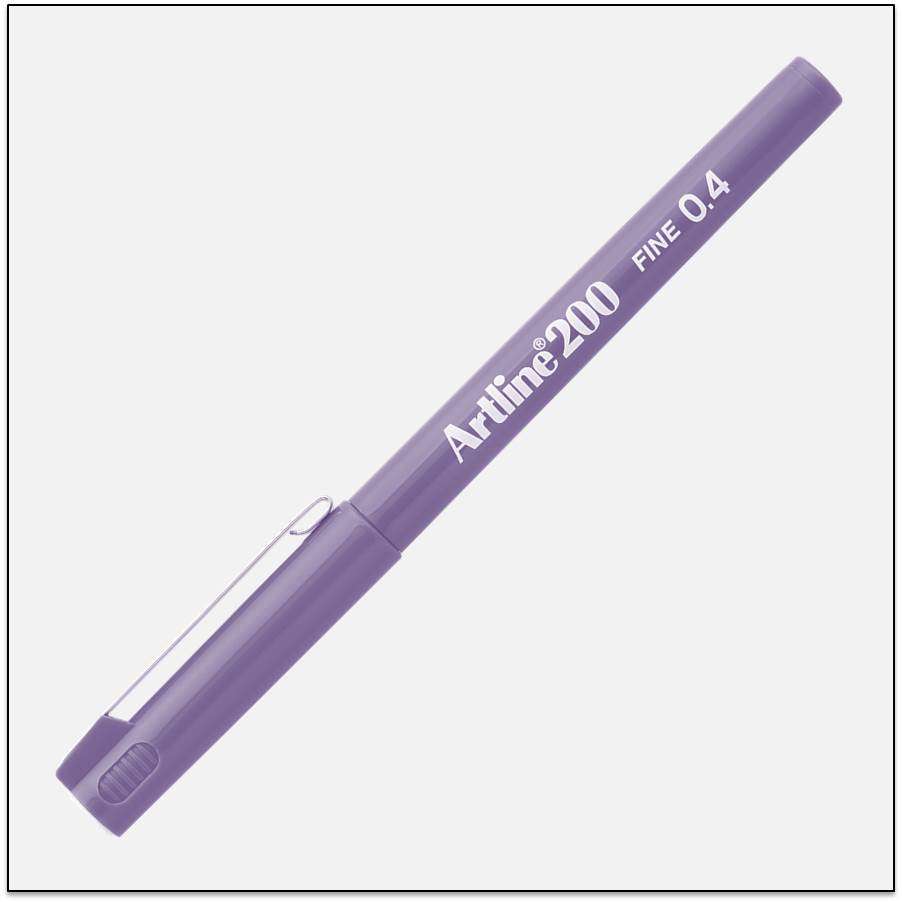 Bút lông kim Artline EK-200, Tím, 0.4mm