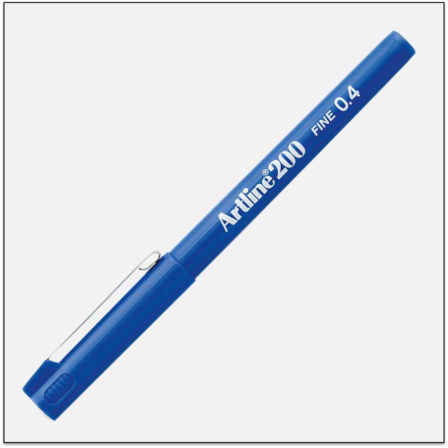 Bút lông kim Artline EK-200, Xanh, 0.4mm
