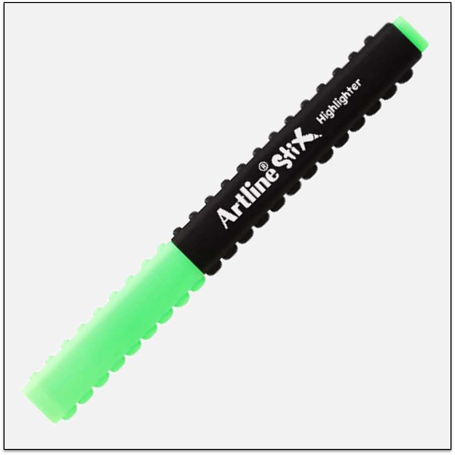 Bút dạ quang Artline Stix ETX-600,Lục, 1.0-4.0mm