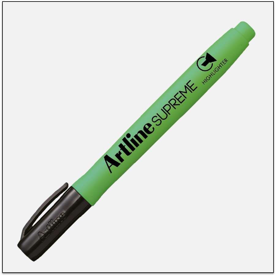 Bút dạ quang Artline Supreme EPF-600, Lục, 1.0-4.0mm