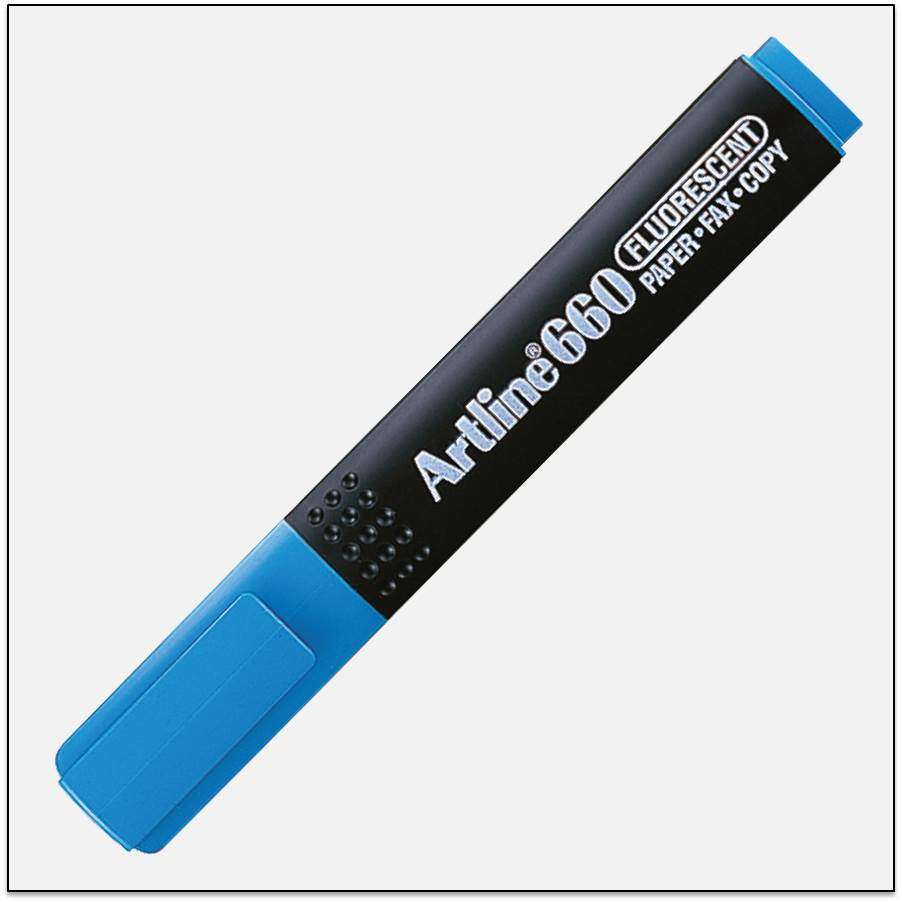 Bút dạ quang Artline EK-660,Xanh,1.0-4.0mm