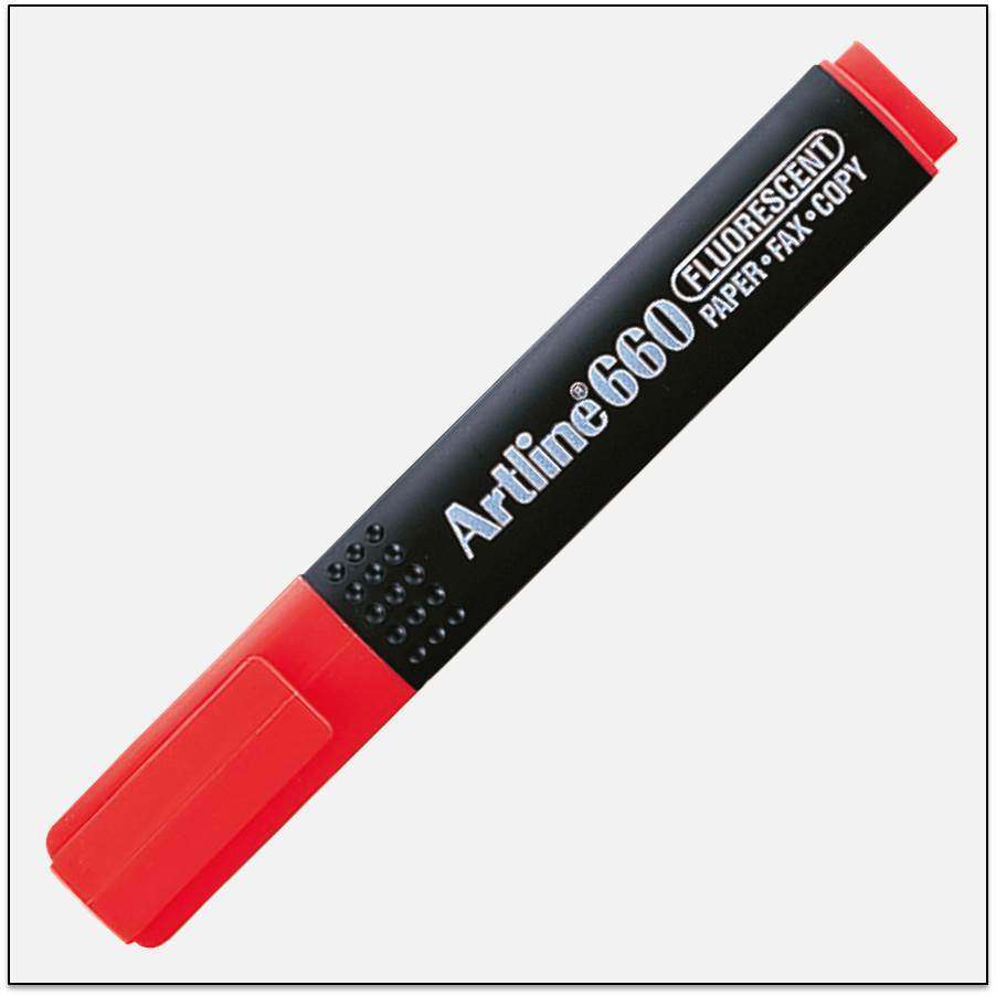 Bút dạ quang Artline EK-660,Đỏ,1.0-4.0mm
