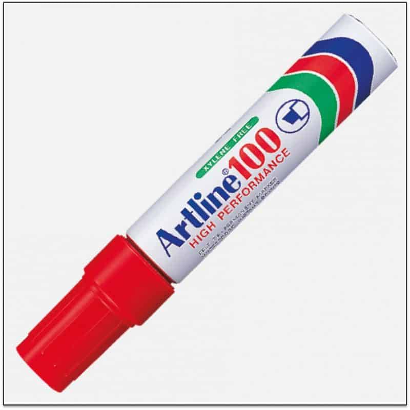 Bút lông dầu Artline EK-100,Đỏ,7.5-12.0mm