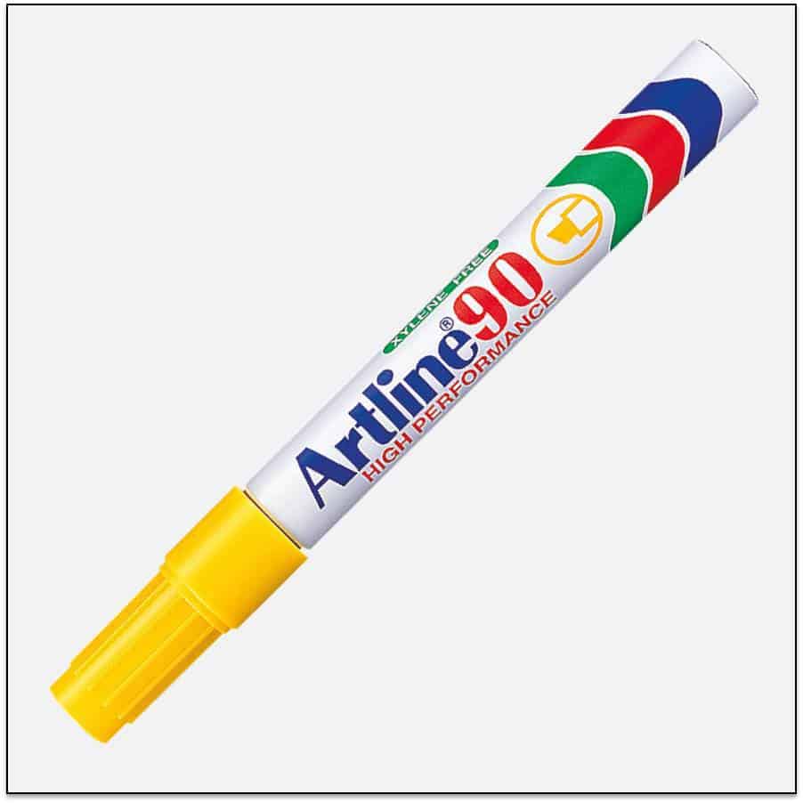 Bút lông dầu Artline EK-90,Vàng,2.0-5.0mm
