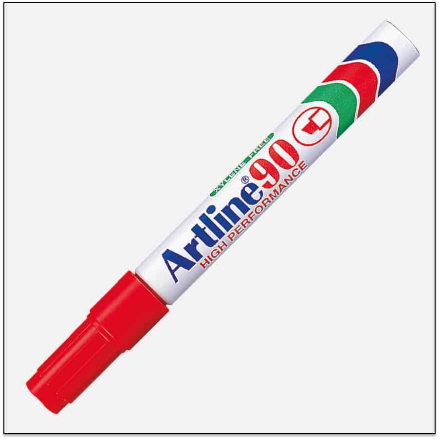 Bút lông dầu Artline EK-90,Đỏ,2.0-5.0mm