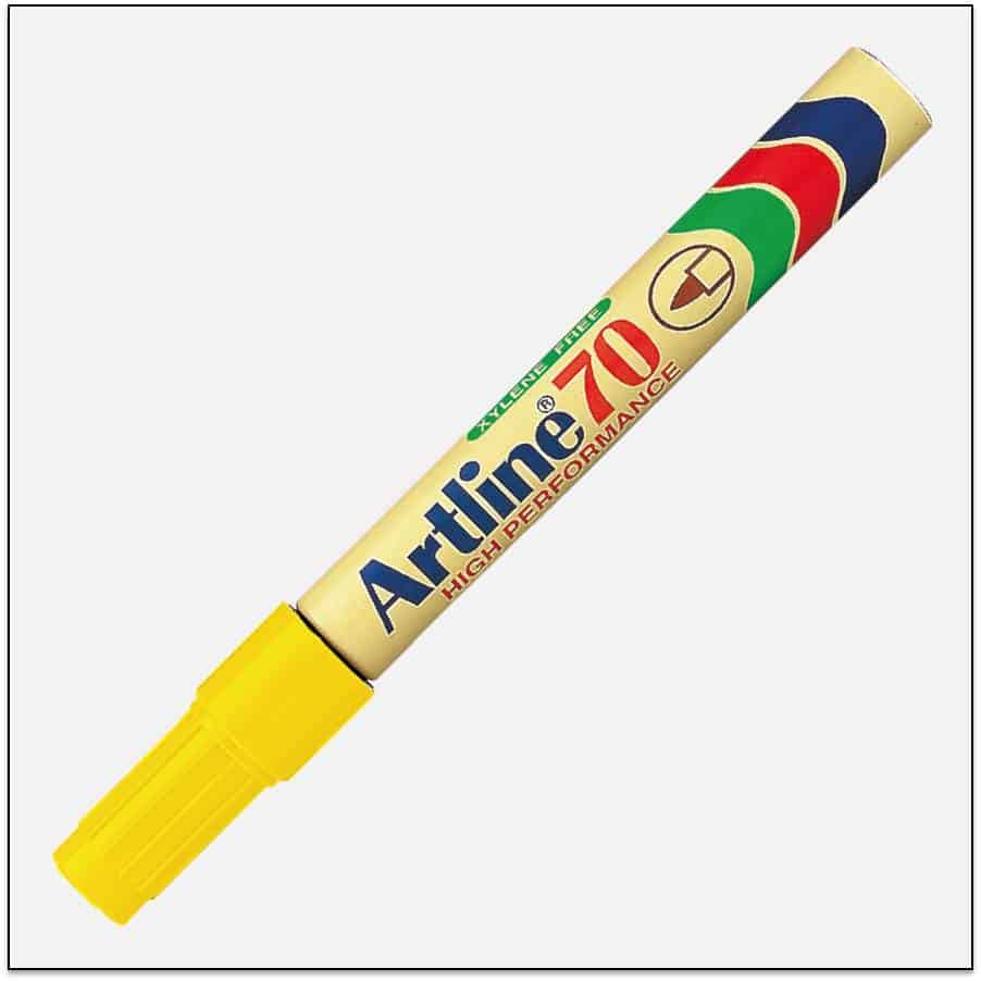 Bút lông dầu Artline EK-70,Vàng,1.5mm