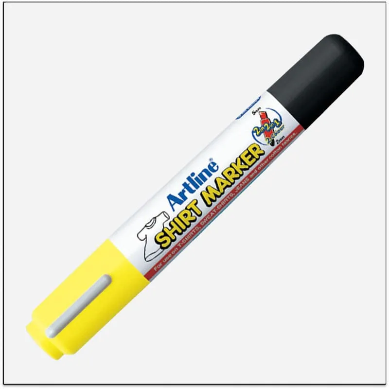 Bút vẽ áo hai đầu Artline EKT-25TT,vàng nhạt,đen,2.0-5.0mm