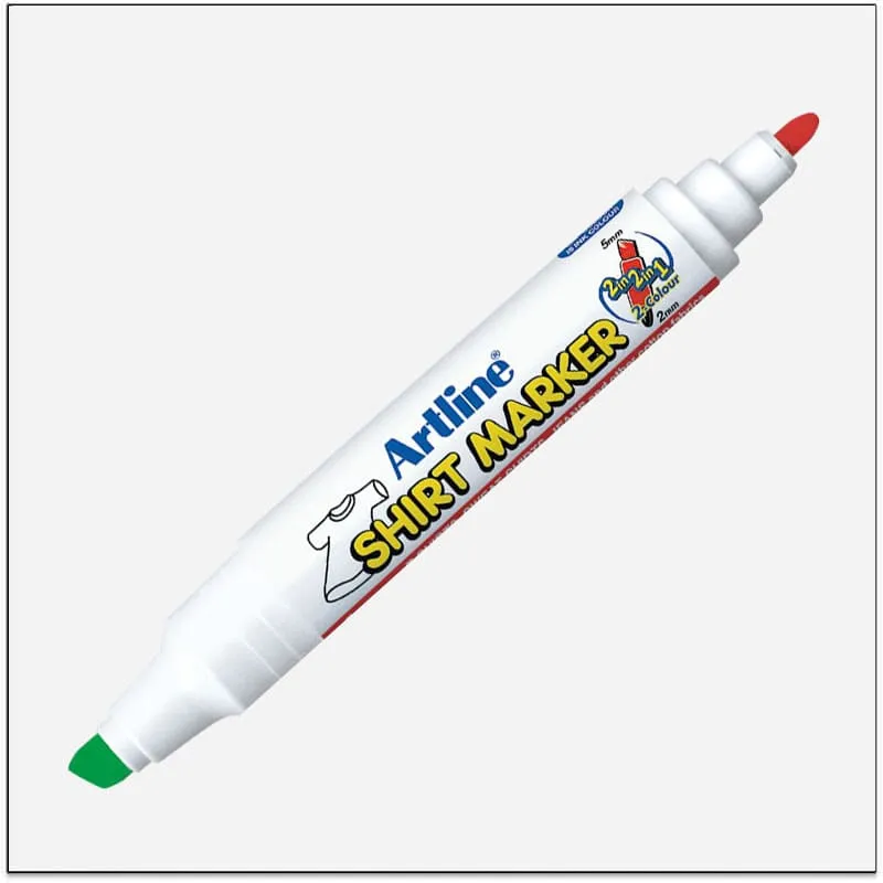 Bút vẽ áo hai đầu Artline EKT-25TT,lục,đỏ,,2.0-5.0mm