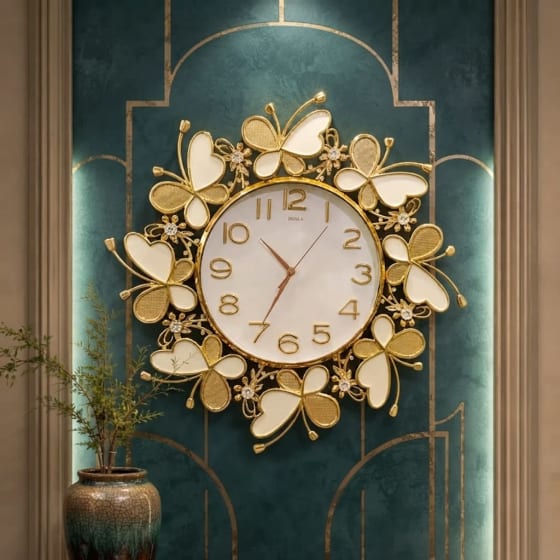 Butterfly luxury wall clock