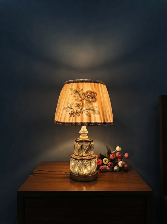 Classic Stacked Crystal Decor Lamp