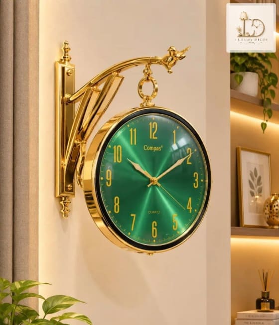 Royal Green Double Sided Wall Clock