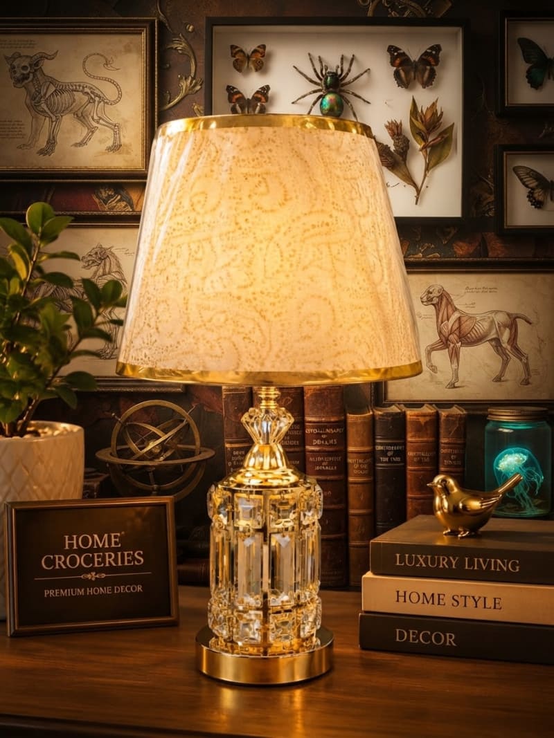 Premium Crystal Golden Table Lamp (2)