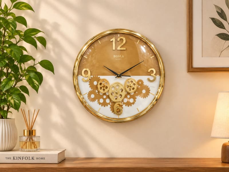 Modern Two-Tone Mechanical Quartz Clock
