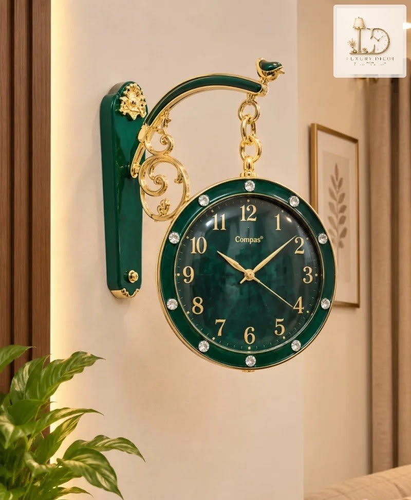 Lux Emerald Crystal Clock
