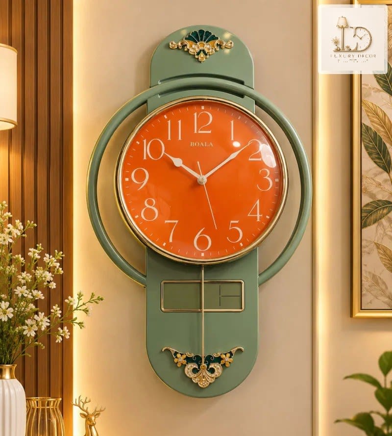 Modern Art Deco Style Hanging Clock