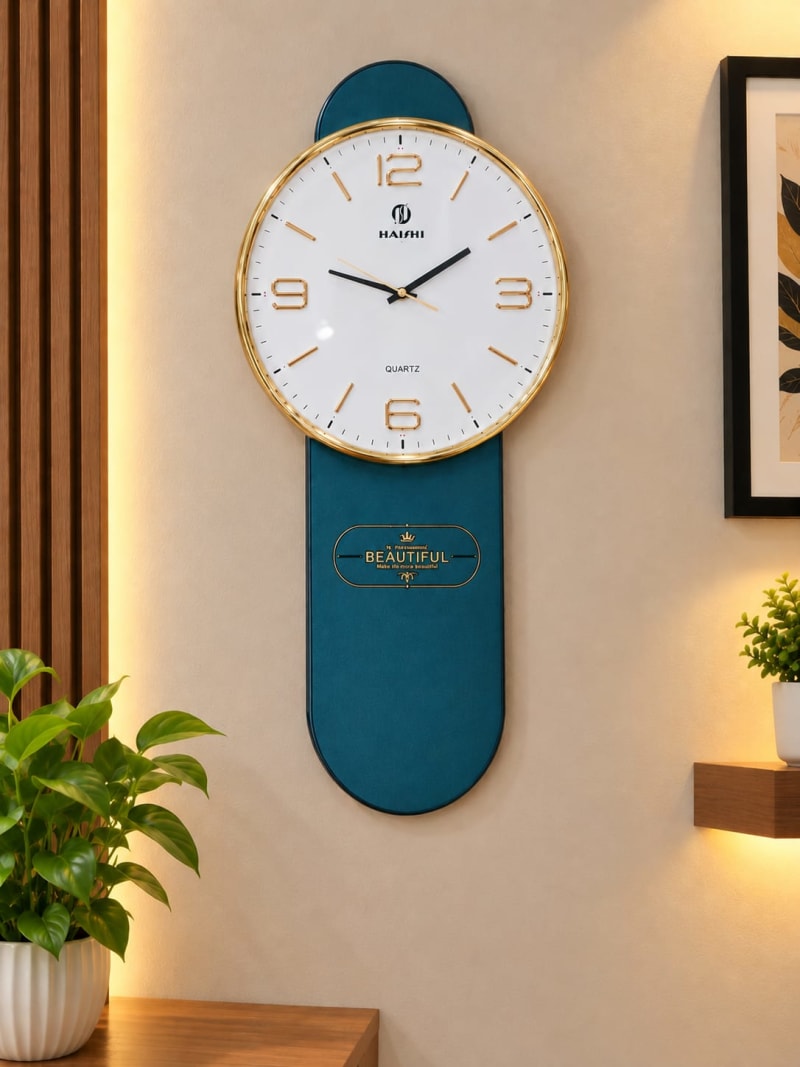 Two-Tone Pendulum Decorative Wall Clock