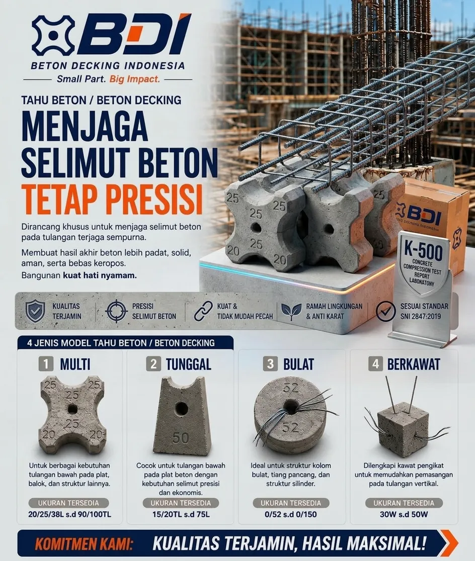 Panduan Lengkap Pengadaan Beton Decking (Tahu Beton) K-500 di Kabupaten Aceh Jaya
