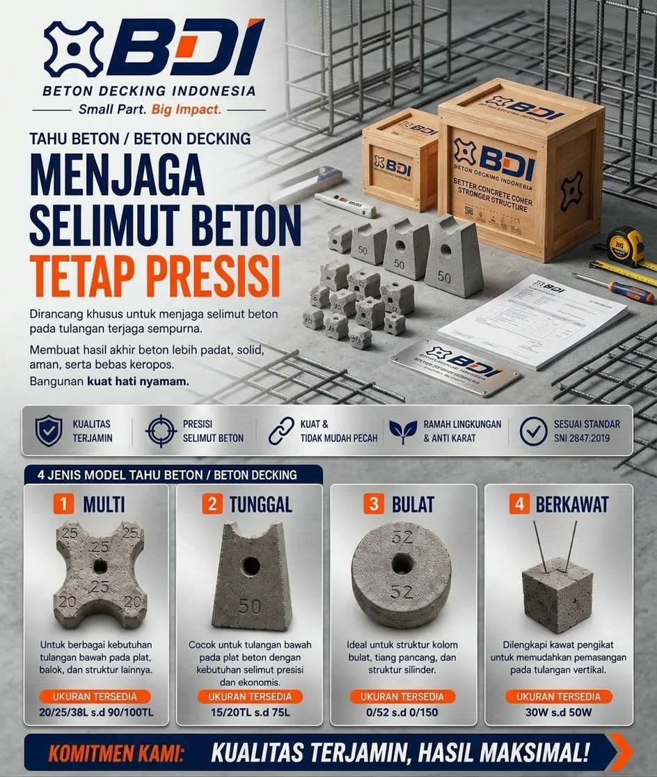 Panduan Lengkap Pengadaan Beton Decking (Tahu Beton) K-500 di Kabupaten Bireuen: Spesifikasi, Harga, dan Vendor Terbaik