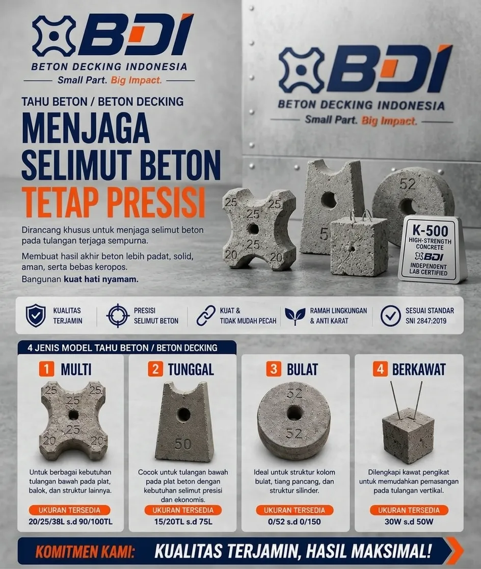 Panduan Lengkap Pengadaan Beton Decking (Tahu Beton) Mutu K-500 di Kabupaten Tapin