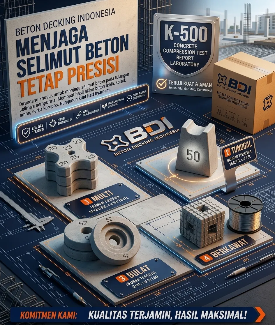 Panduan Lengkap Pengadaan Beton Decking (Tahu Beton) K-500 di Kabupaten Barito Selatan: Spesifikasi, Harga, dan Logistik