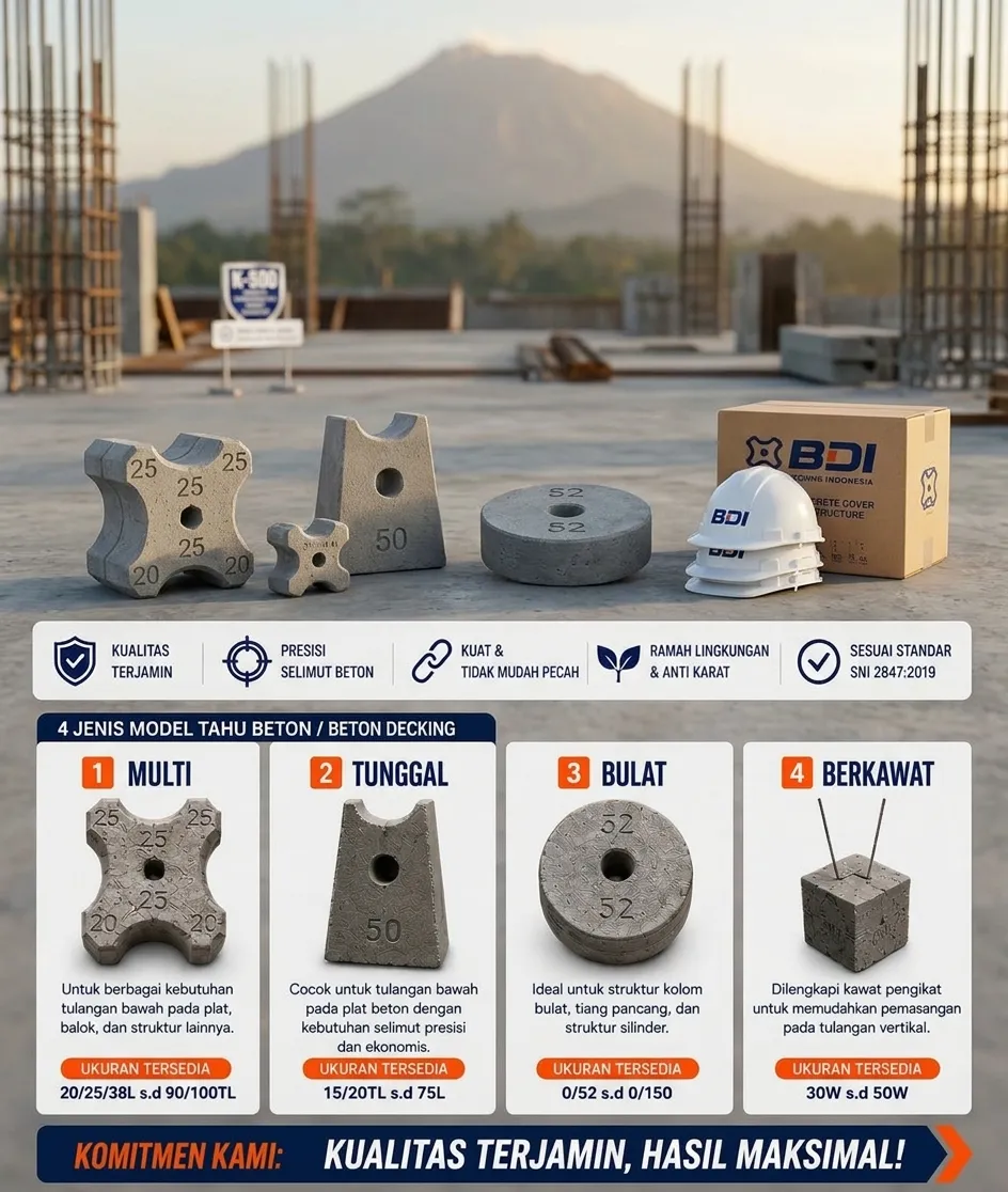Panduan Lengkap Pengadaan Beton Decking (Tahu Beton) K-500 di Kabupaten Karang Asem: Standar, Harga, dan Implementasi Proyek