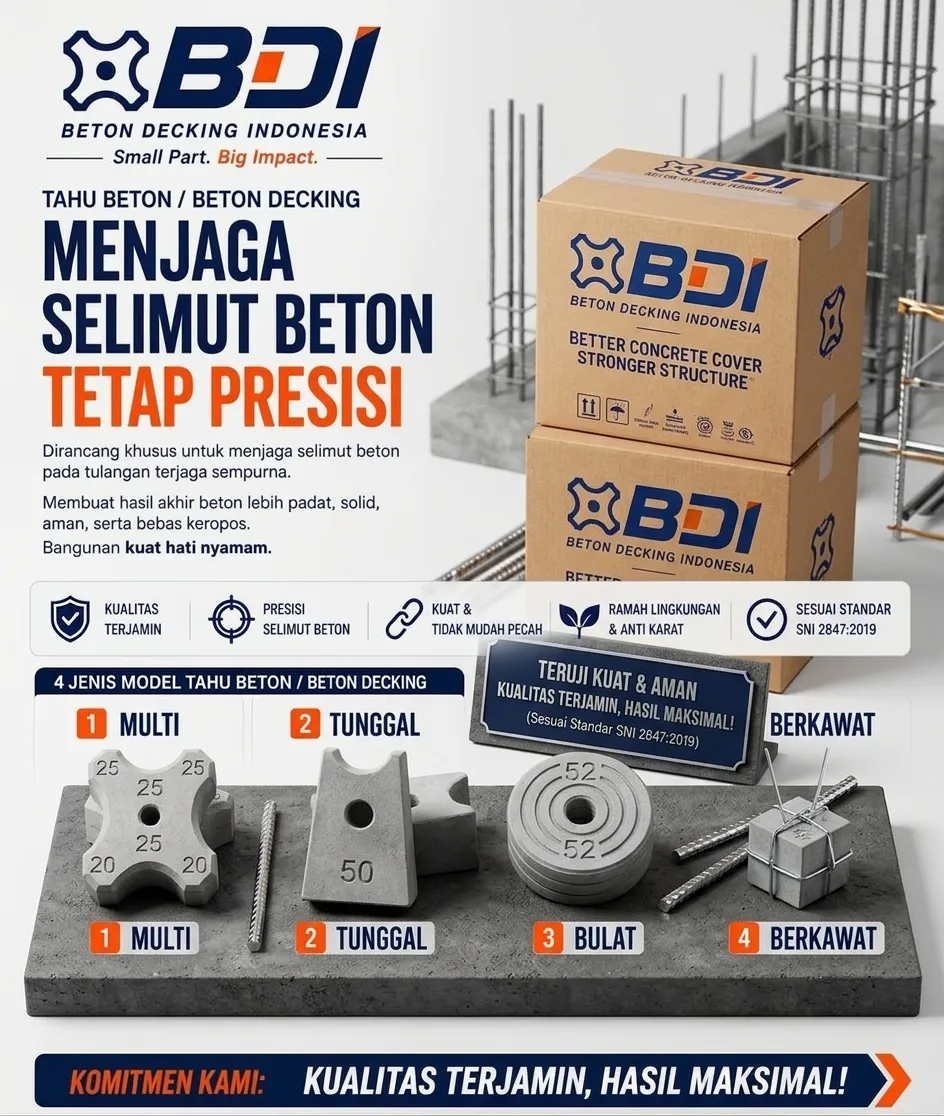 Panduan Lengkap Pengadaan Beton Decking (Tahu Beton) K-500 di Kabupaten Tangerang: Spesifikasi, Harga, dan Supplier Terbaik