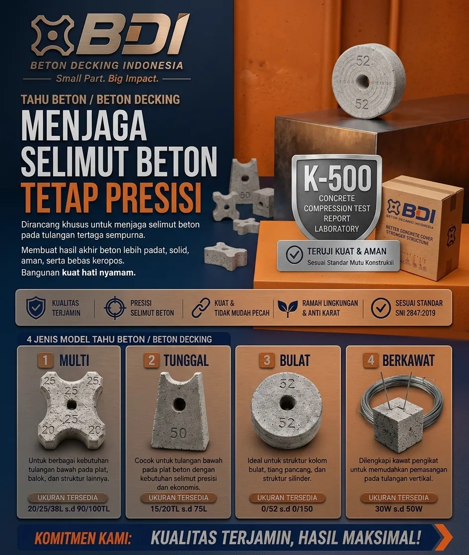 Strategi Pengadaan Beton Decking (Tahu Beton) K-500 di Kota Serang: Solusi Struktur Kokoh & Cerdas