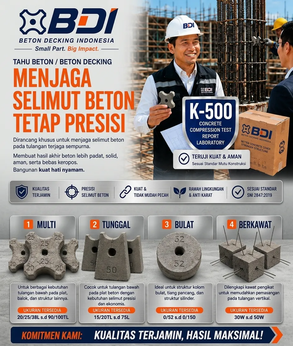 Panduan Lengkap Pengadaan Beton Decking (Tahu Beton) K-500 di Kota Bontang: Spesifikasi, Harga, dan Strategi Logistik