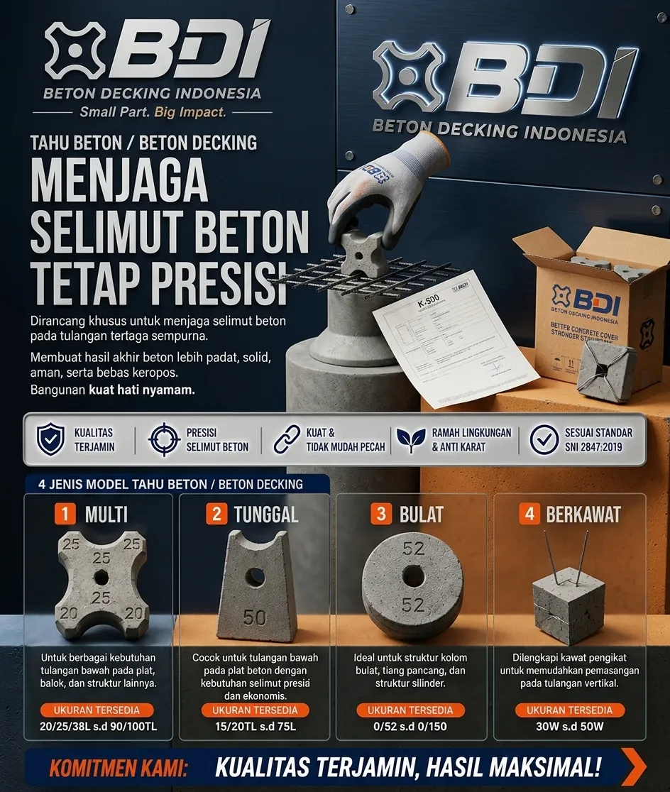 Panduan Lengkap Pengadaan Beton Decking (Tahu Beton) K-500 di Kabupaten Gunung Kidul: Spesifikasi, Harga, dan Implementasi Proyek