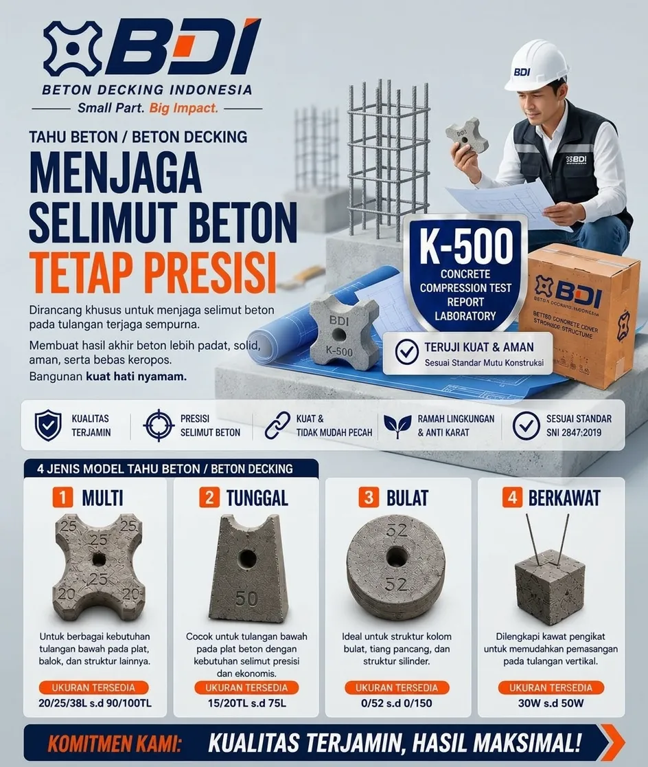 Strategi Pengadaan Beton Decking (Tahu Beton) Mutu K-500 di Kabupaten Sleman: Solusi Struktur Kokoh & Presisi