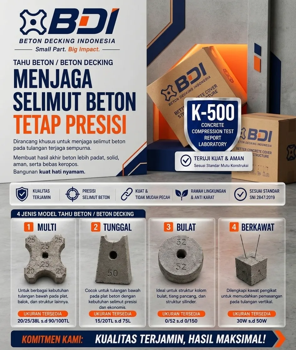 Panduan Lengkap Pengadaan Beton Decking (Tahu Beton) Mutu K-500 di Kabupaten Lumajang untuk Proyek Infrastruktur