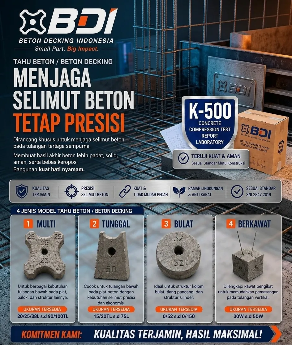 Panduan Lengkap Pengadaan Beton Decking (Tahu Beton) K-500 di Kabupaten Lampung Timur: Spesifikasi, Harga, dan Vendor Terbaik