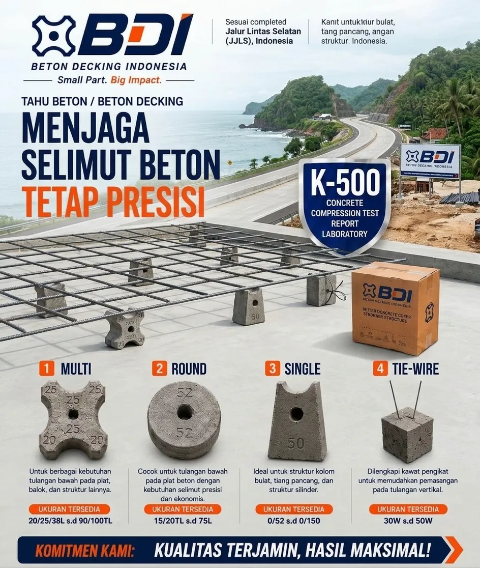 Panduan Lengkap Pengadaan Beton Decking (Tahu Beton) K-500 di Kabupaten Pacitan: Solusi Infrastruktur Mutu Tinggi