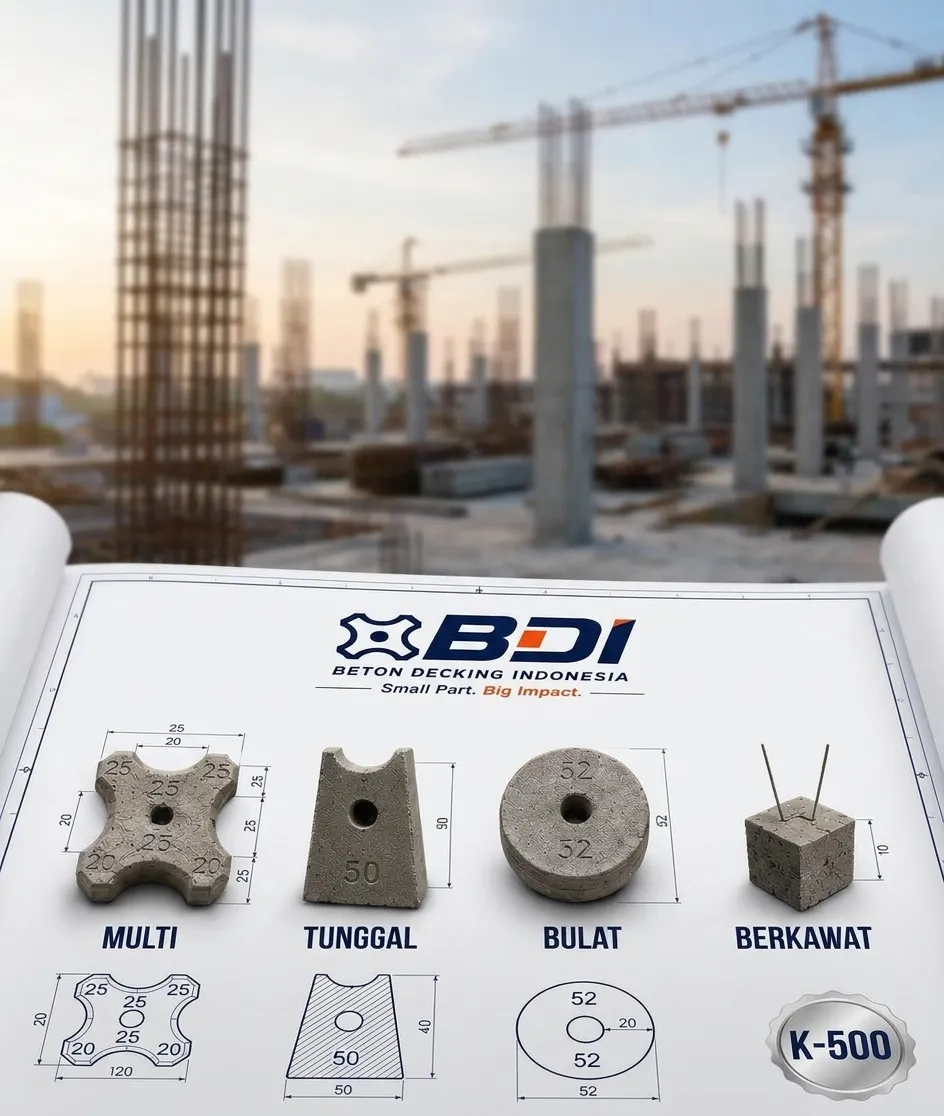 Panduan Lengkap Pengadaan Beton Decking (Tahu Beton) K-500 di Kabupaten Pasuruan: Standar Mutu, Harga, dan Vendor Terbaik