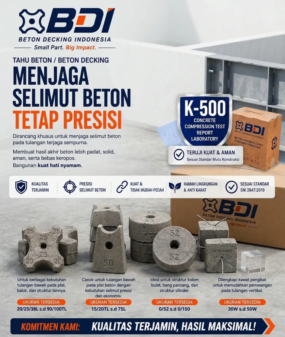 Panduan Lengkap Pengadaan Beton Decking (Tahu Beton) K-500 di Kabupaten Batang Hari untuk Proyek Infrastruktur Strategis