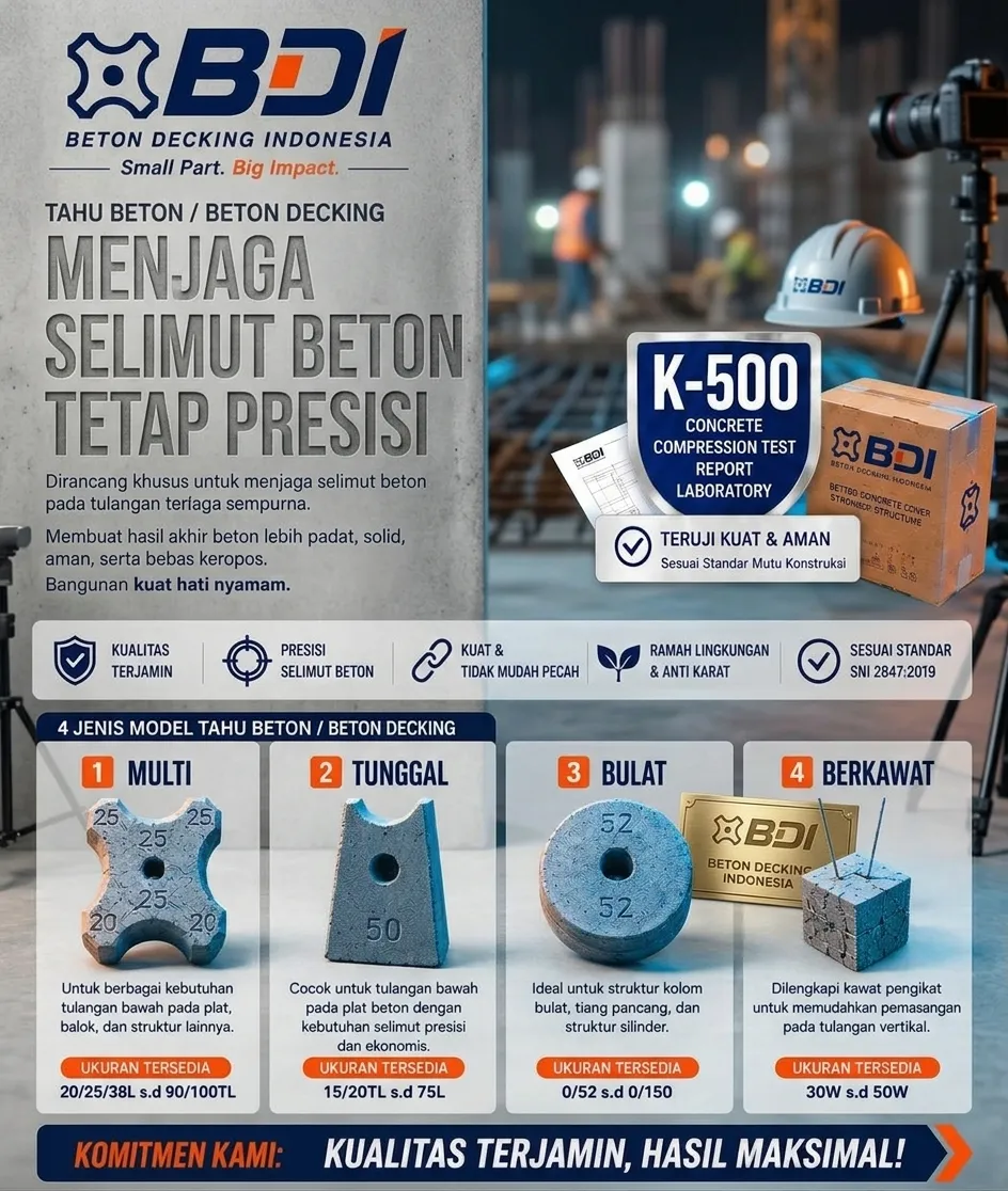 Panduan Lengkap Pengadaan Beton Decking (Tahu Beton) K-500 di Kabupaten Kerinci: Standar Mutu dan Distribusi