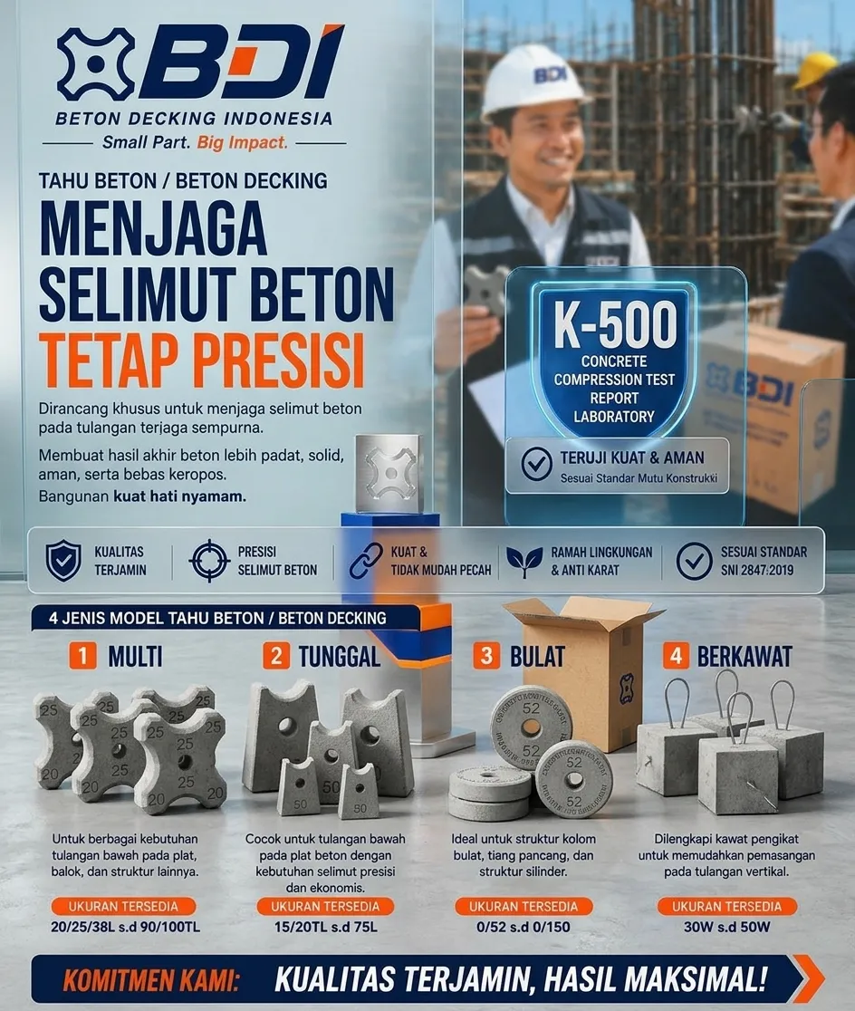 Strategi Jitu Pengadaan Beton Decking (Tahu Beton) K-500 di Kabupaten Bekasi: Rahasia Struktur Kokoh & Awet