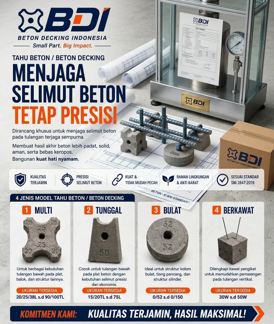 Panduan Lengkap Pengadaan Beton Decking (Tahu Beton) K-500 di Kota Mojokerto: Spesifikasi, Harga, dan Supplier Terbaik