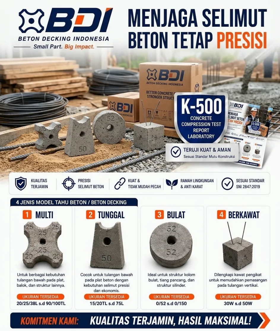 Panduan Lengkap Pengadaan Beton Decking (Tahu Beton) K-500 di Kabupaten Halmahera Barat: Standar Mutu, Logistik, dan Implementasi Proyek